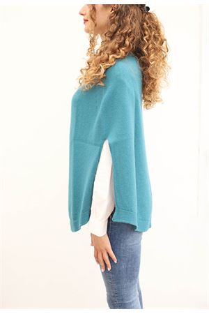 mantella da donna turchese Art Tricot | PONCHOMAGLIATURCHESE